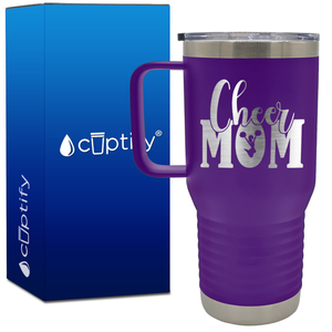 Cheer Mom Cheerleader Silhouette 20oz Cheer Travel Mug