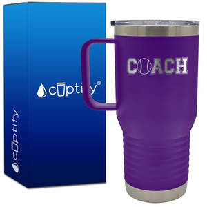 Coach Baseball 20oz Coach Travel Mug