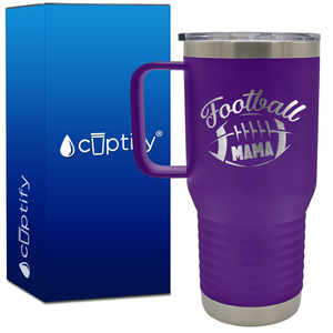 Football Mama 20oz Football Travel Mug