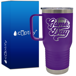 Game Day Football 20oz Football Travel Mug