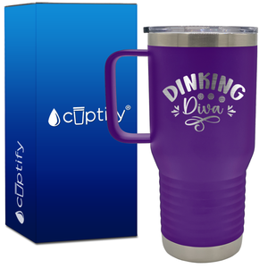 Dinking Diva Pickleball 20oz Pickleball Travel Mug