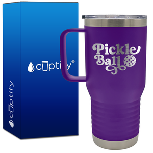 Pickleball Silhouette 20oz Pickleball Travel Mug