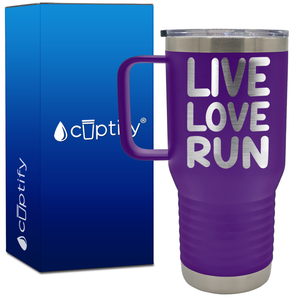 Live Love Run 20oz Running Travel Mug