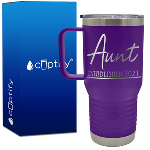 Aunt Established 20oz Aunt Travel Mug