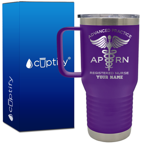 Personalized APRN Advanced Practice Registered Nurse 20oz Medical Travel Mug