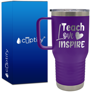 Teach Love Inspire 20oz Teacher Travel Mug