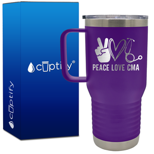 Peace Love CMA 20oz CMA Travel Mug