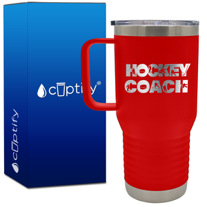 Hockey Coach Silhouettes 20oz Hockey Travel Mug