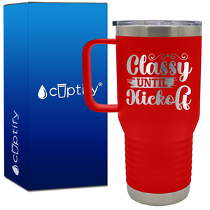 Classy Until Kick Off Script 20oz Soccer Travel Mug