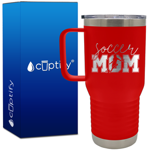 Soccer Mom with Player 20oz Soccer Travel Mug