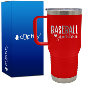 Baseball Grandma 20oz Baseball Travel Mug