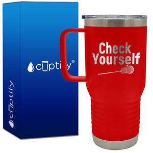 Check Yourself 20oz Lacrosse Travel Mug