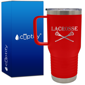 Lacrosse Sticks Crossing 20oz Lacrosse Travel Mug