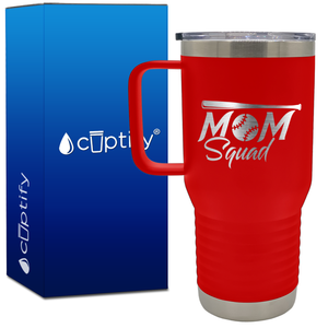 Mom Squad Softball 20oz Softball Travel Mug