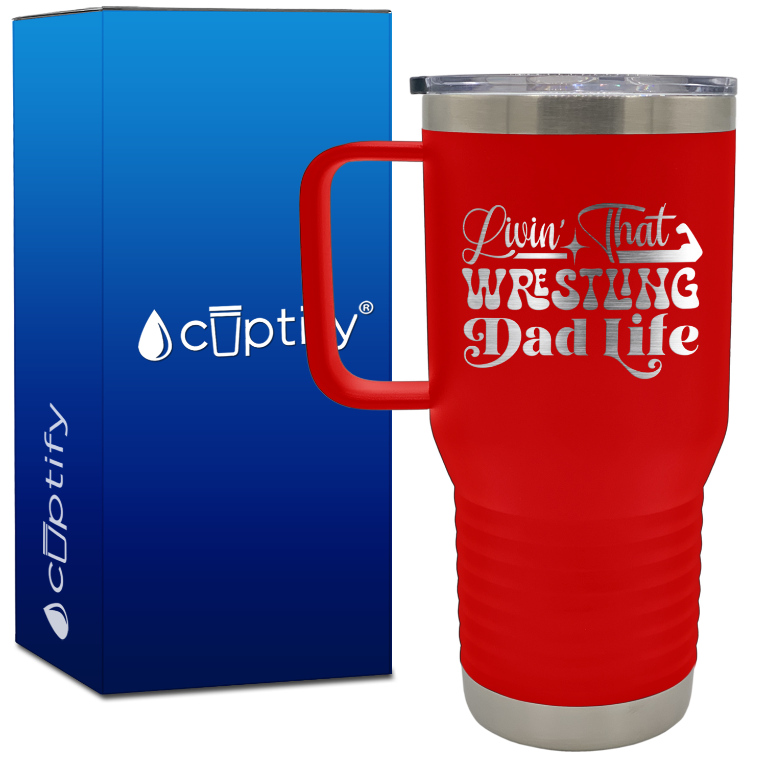 Livin' That Wrestling Dad Life 20oz Wrestling Travel Mug