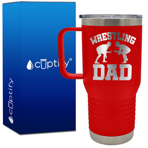 Wrestling Dad 20oz Wrestling Travel Mug