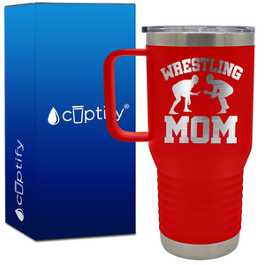 Wrestling Mom 20oz Wrestling Travel Mug