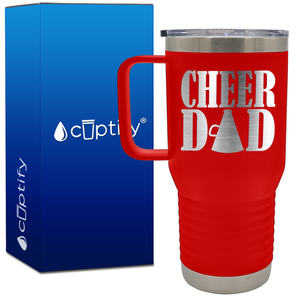 Cheer Dad with Megaphone 20oz Cheer Travel Mug