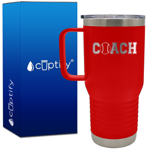 Coach Baseball 20oz Coach Travel Mug