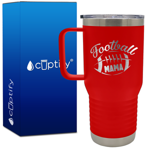 Football Mama 20oz Football Travel Mug