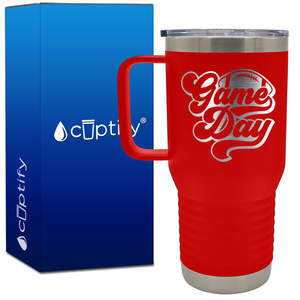 Game Day Football 20oz Football Travel Mug