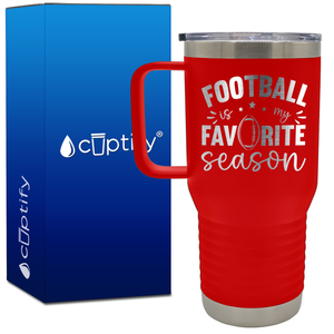 Football is my Favorite Season 20oz Football Travel Mug