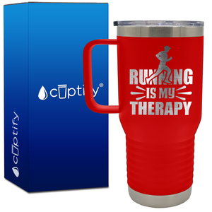 Running is my Therapy 20oz Running Travel Mug