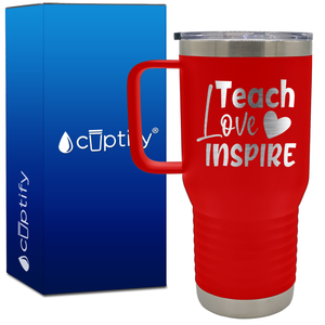 Teach Love Inspire 20oz Teacher Travel Mug