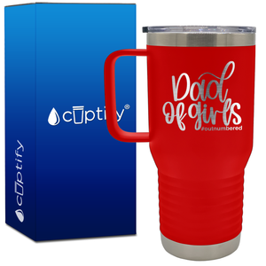 Dad of Girls #outnumbered 20oz Dad Travel Mug