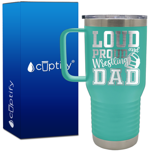 Loud and Proud Wrestling Dad 20oz Wrestling Travel Mug