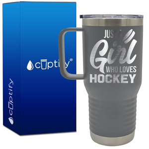 Just a Girl Who Loves Hockey 20oz Hockey Travel Mug