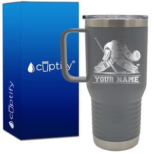 Personalized Hockey Goalie 20oz Hockey Travel Mug