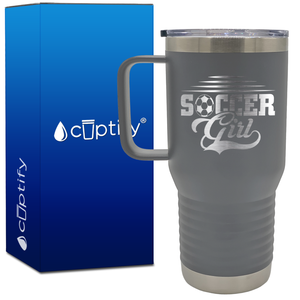 Soccer Girl 20oz Soccer Travel Mug