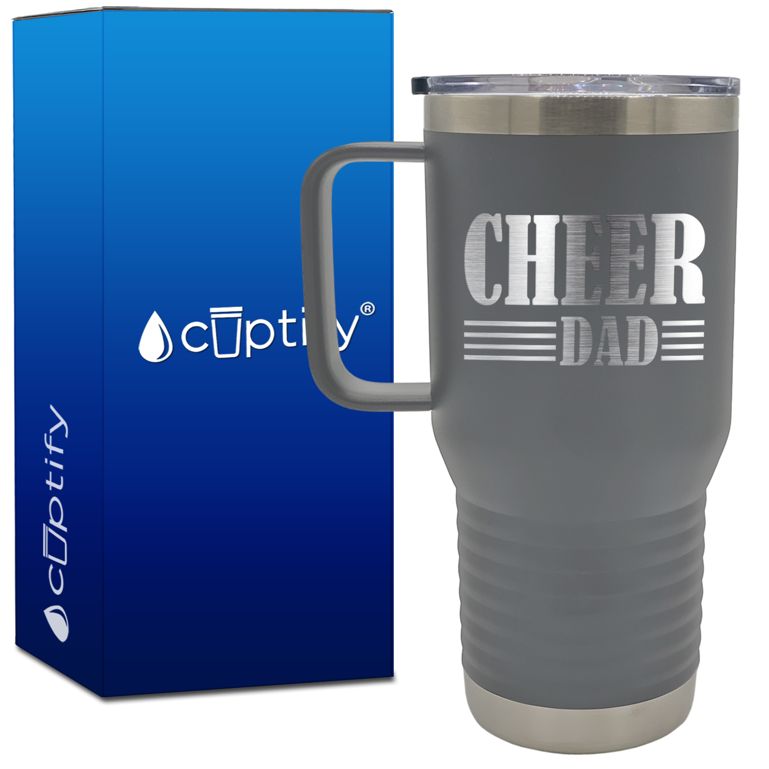 Cheer Dad Lines 20oz Cheer Travel Mug