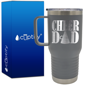 Cheer Dad with Megaphone 20oz Cheer Travel Mug