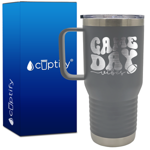 Game Day Vibes Football 20oz Football Travel Mug