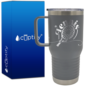 Tennis Racket Dad 20oz Tennis Travel Mug