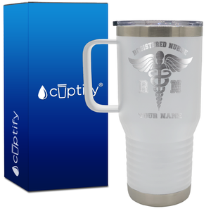 Personalized RN Registered Nurse 20oz Medical Travel Mug