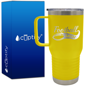 Football Mom Swoosh 20oz Mom Travel Mug