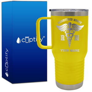 Personalized RN Registered Nurse 20oz Medical Travel Mug