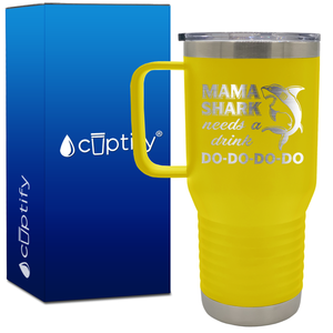 Mama Shark Needs a Drink 20oz Mom Travel Mug