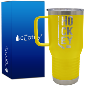 HO CK EY 20oz Hockey Travel Mug