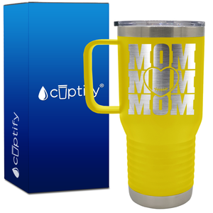 Mom Mom Mom Football 20oz Football Travel Mug