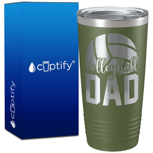 Volleyball Dad Half Ball on 20oz Volleyball Tumbler