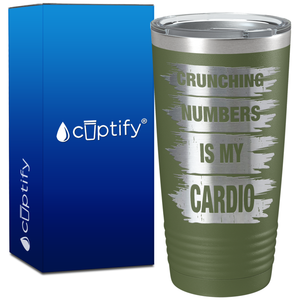 Distressed Crunching Numbers is my Cardio on 20oz Tumbler