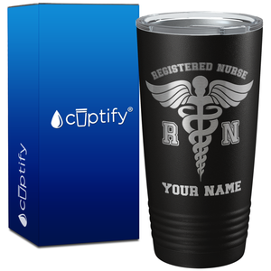 Personalized RN Registered Nurse on 20oz Tumbler