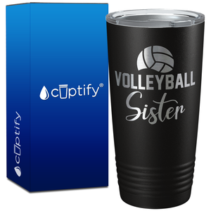 Volleyball Sister on 20oz Volleyball Tumbler