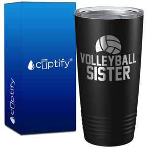 Volleyball Sister Half Ball on 20oz Volleyball Tumbler