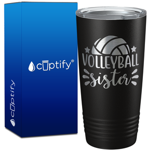 Volleyball Sister Stars on 20oz Volleyball Tumbler