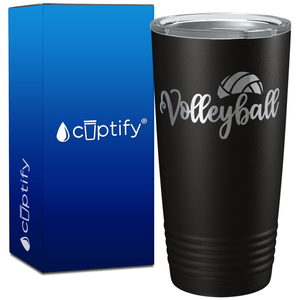 Volleyball Half Ball on 20oz Volleyball Tumbler